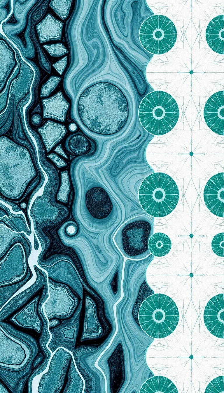 turquoise shapes wallpaper
